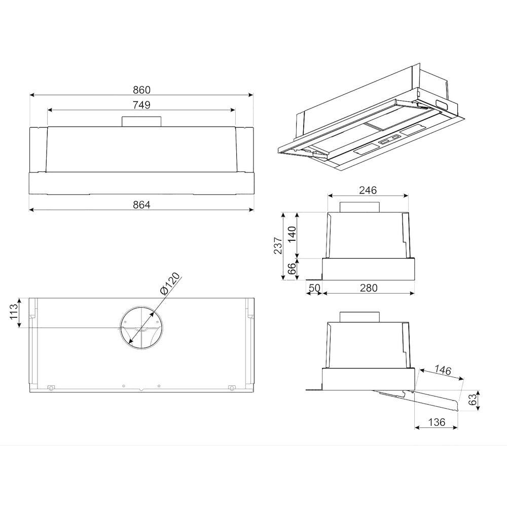 Smeg KSET86LX3 Cooker Hood - product image 3
