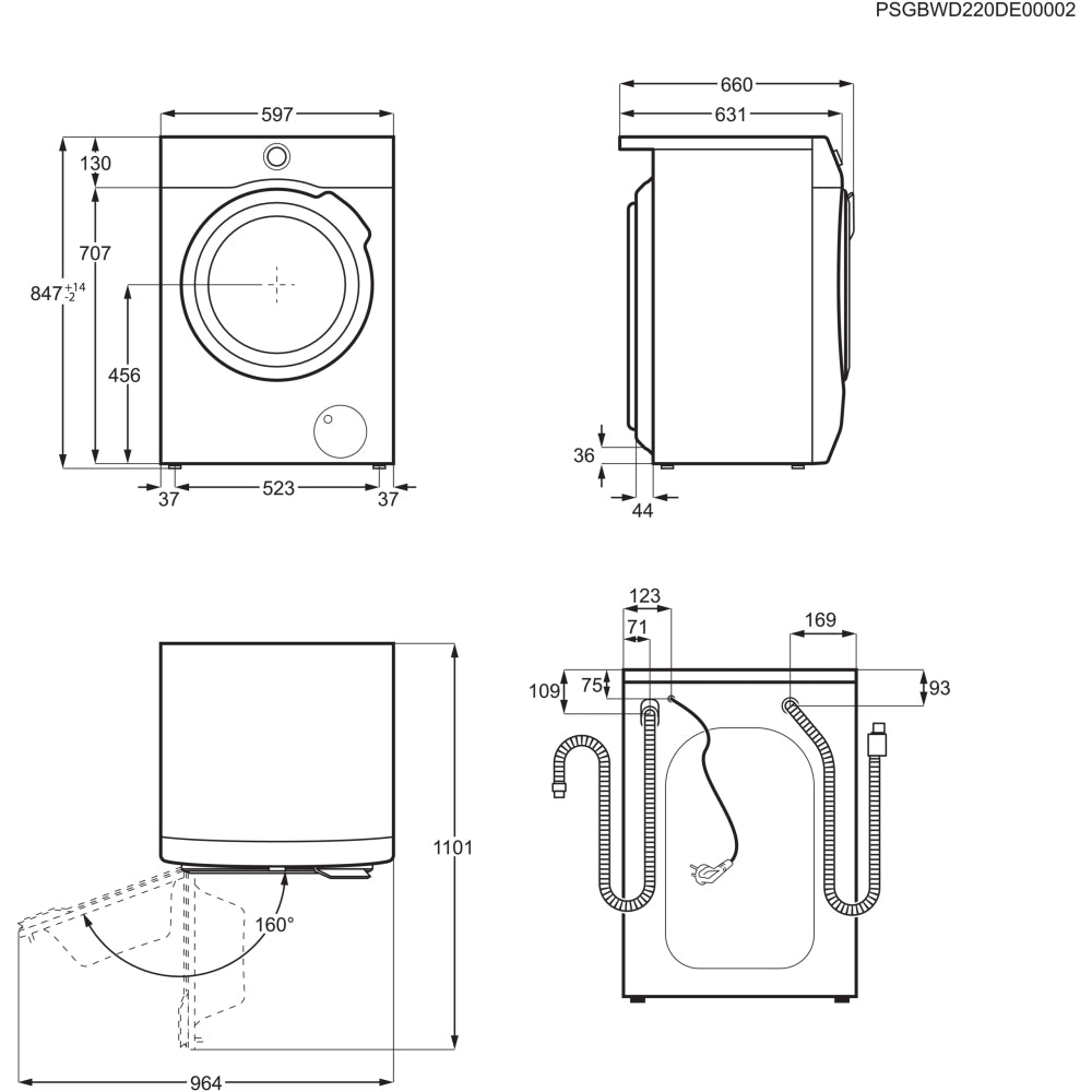 AEG LWR7196U4B Washer Dryer - product image 6