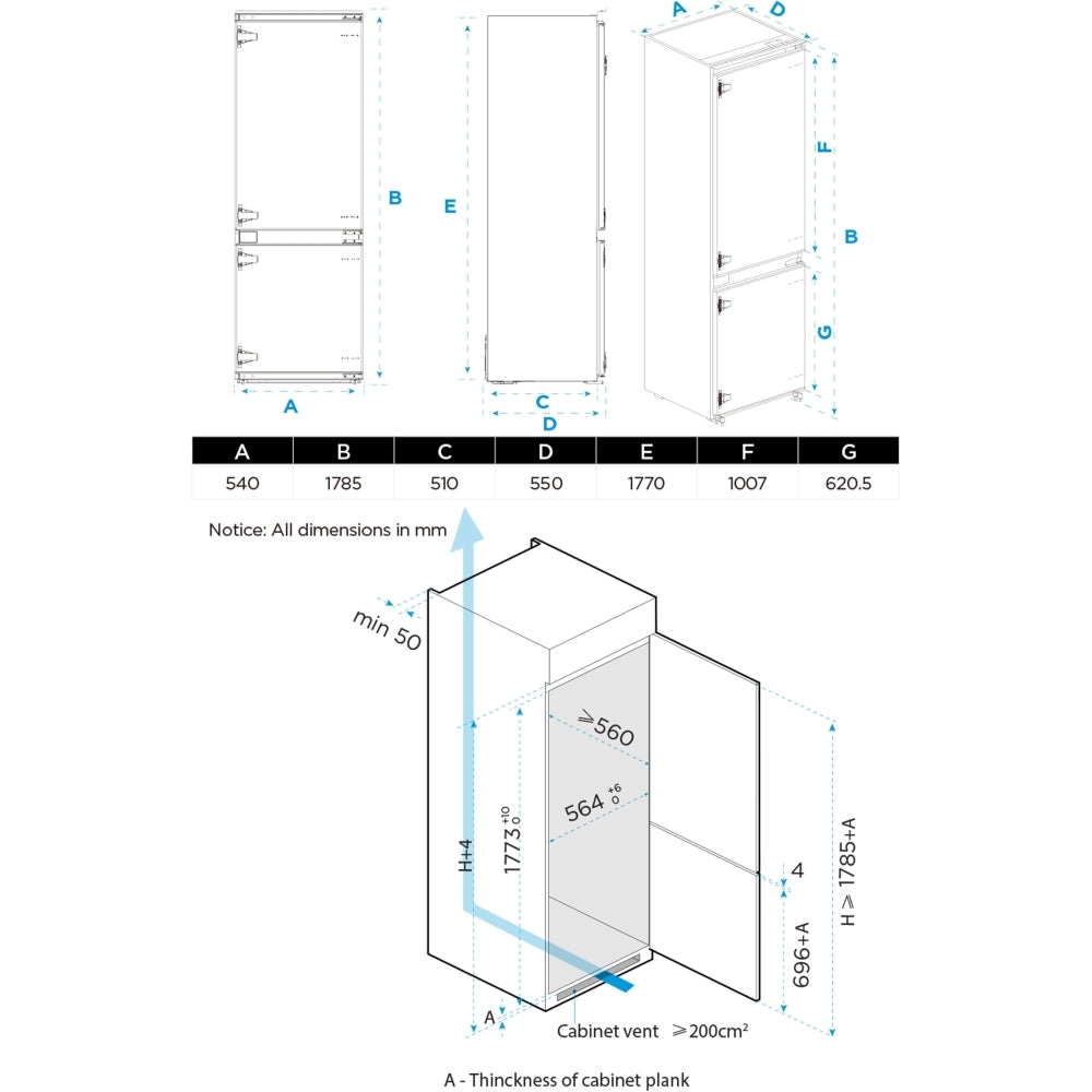 Midea MDRE379FGE01D Fridge Freezer - product image 10