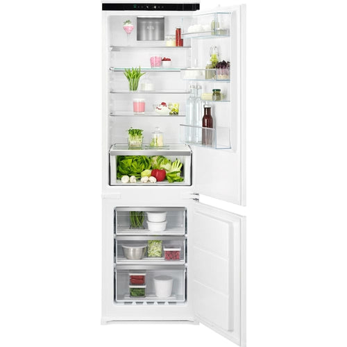 256L No Frost Integrated Fridge Freezer, 60/40, White - AEG NSC7G181DS