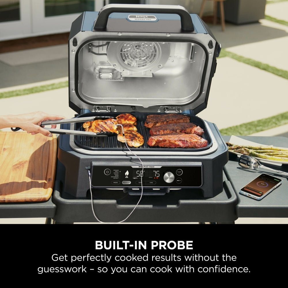 Ninja OG901UK Black & Blue Woodfire Pro Connect XL Electric BBQ Grill & Smoker - product image 11