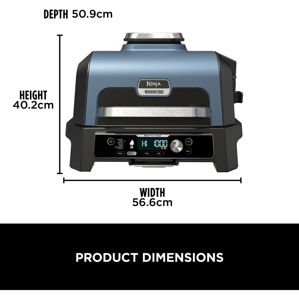 Ninja OG901UK Black & Blue Woodfire Pro Connect XL Electric BBQ Grill & Smoker - product image 16