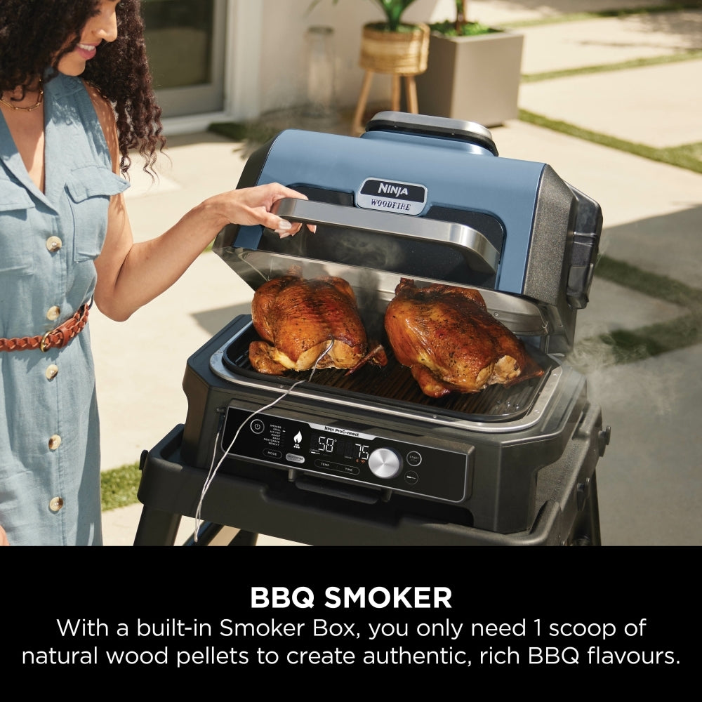 Ninja OG901UK Black & Blue Woodfire Pro Connect XL Electric BBQ Grill & Smoker - product image 3