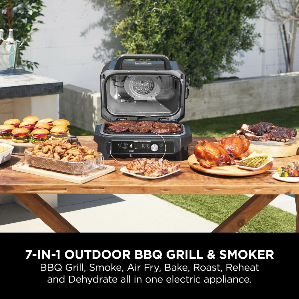 Ninja OG901UK Black & Blue Woodfire Pro Connect XL Electric BBQ Grill & Smoker - product image 7