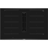 80cm Black Vented Induction Hob, with Extractor - Bosch PXX875D67E Series 8 - Naamaste London Homewares - 1