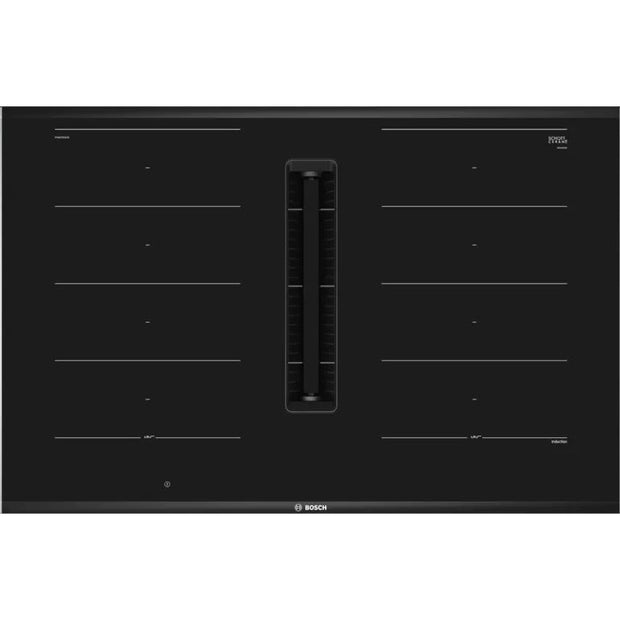 80cm Black Vented Induction Hob, with Extractor - Bosch PXX875D67E Series 8 - Naamaste London Homewares - 1