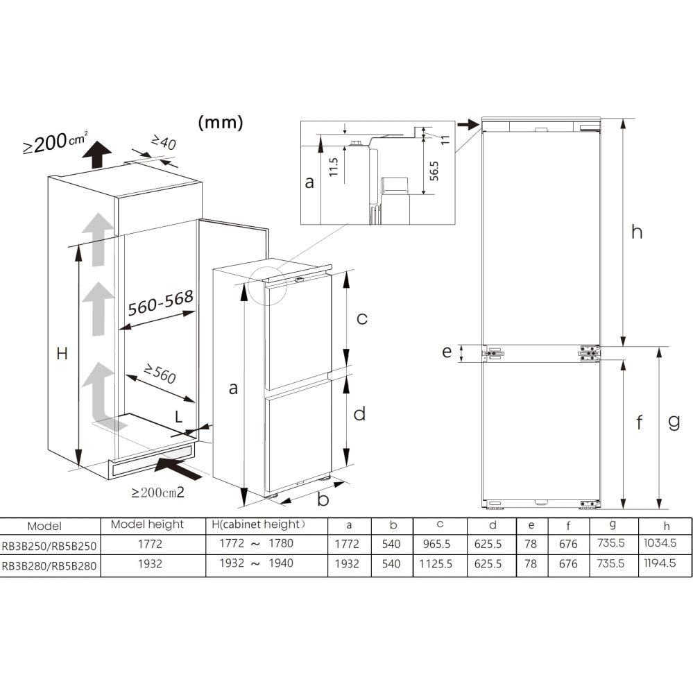 Hisense RB3B250SAWE Fridge Freezer - product image 10