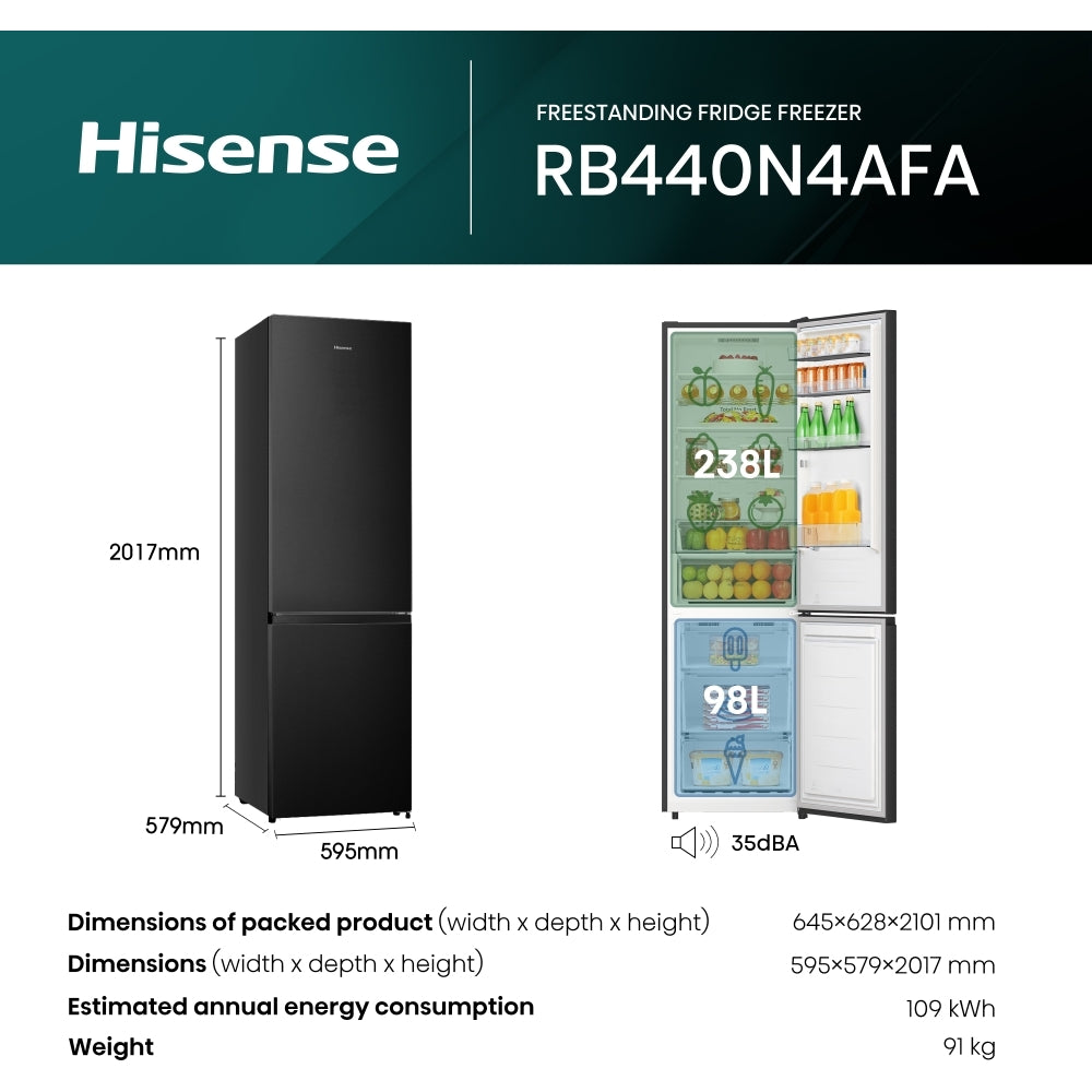 Hisense RB440N4AFA Fridge Freezer - product image 20