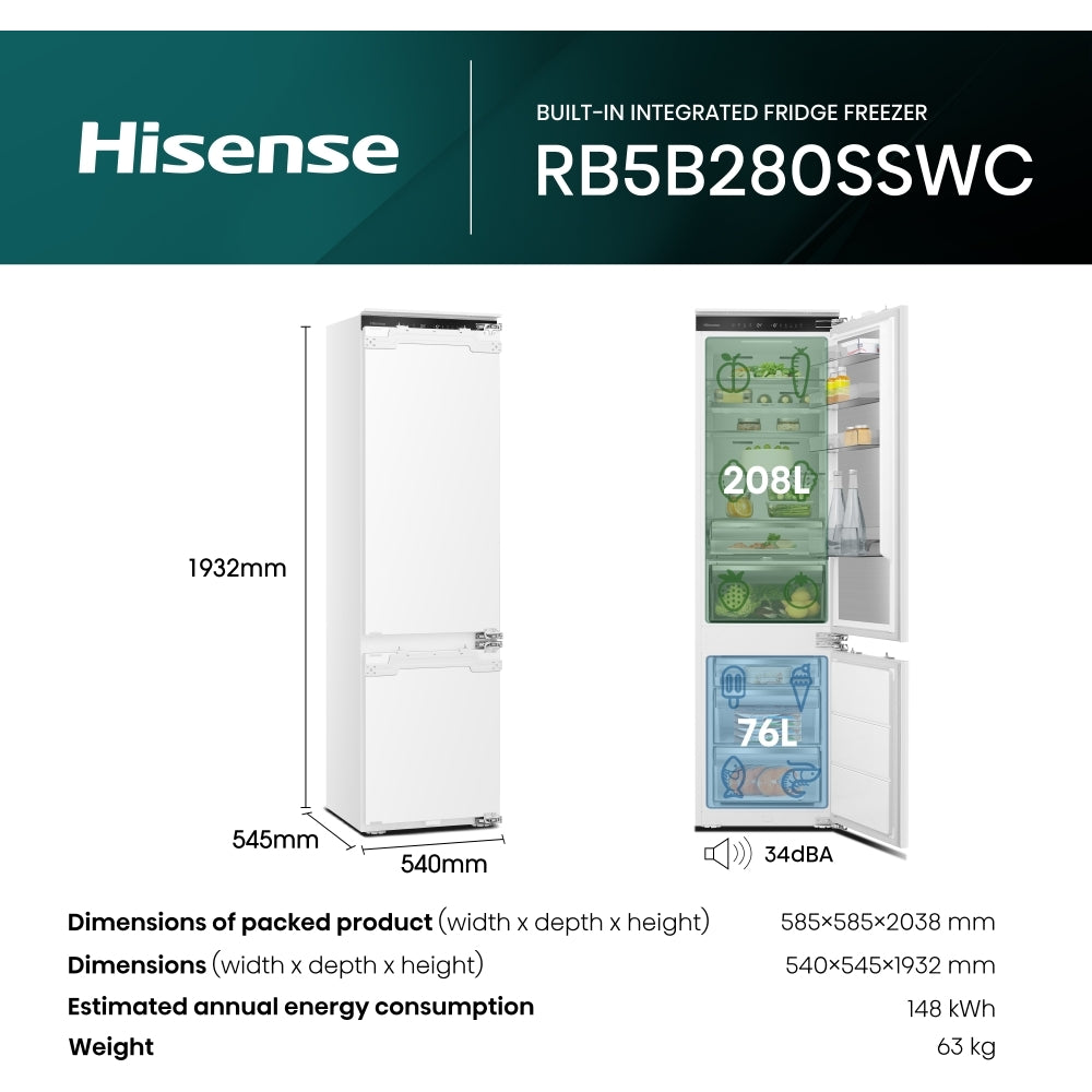 Hisense RB5B280SSWC Fridge Freezer - product image 16