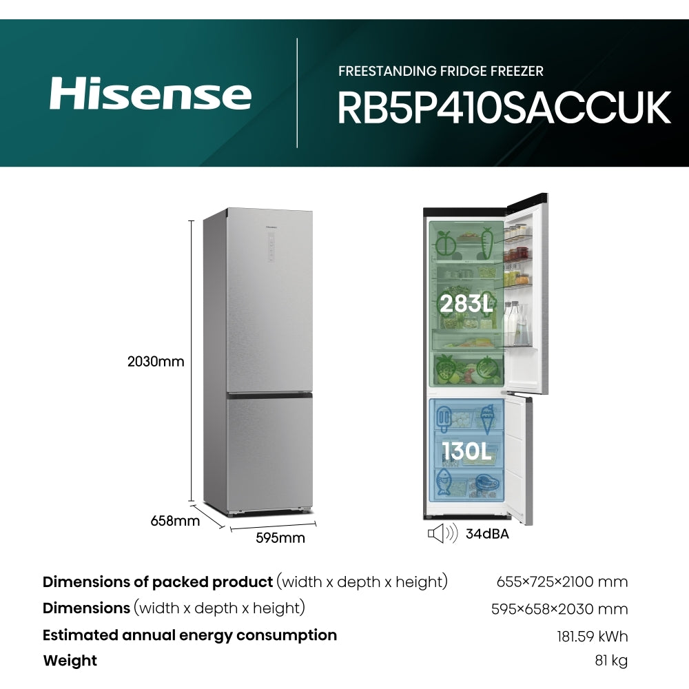 Hisense RB5P410SACCUK Fridge Freezer - product image 14