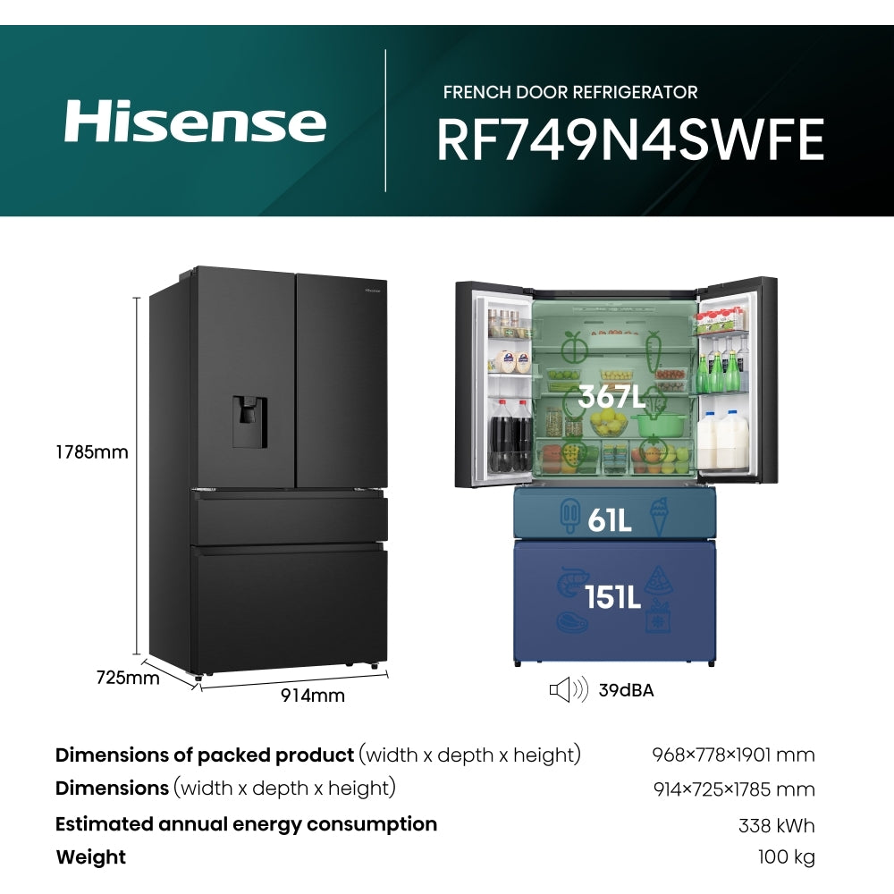 Hisense RF749N4SWFE Fridge Freezer - product image 11