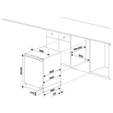 White Under Counter Fridge And Freezer Twin Pack - SIA RFU101-RFU103 - London Houseware - 5