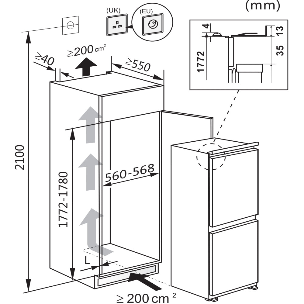Hisense RIB291F4AWE Fridge Freezer - product image 9