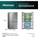 Hisense RQ768N4GVE Fridge Freezer - product image 4