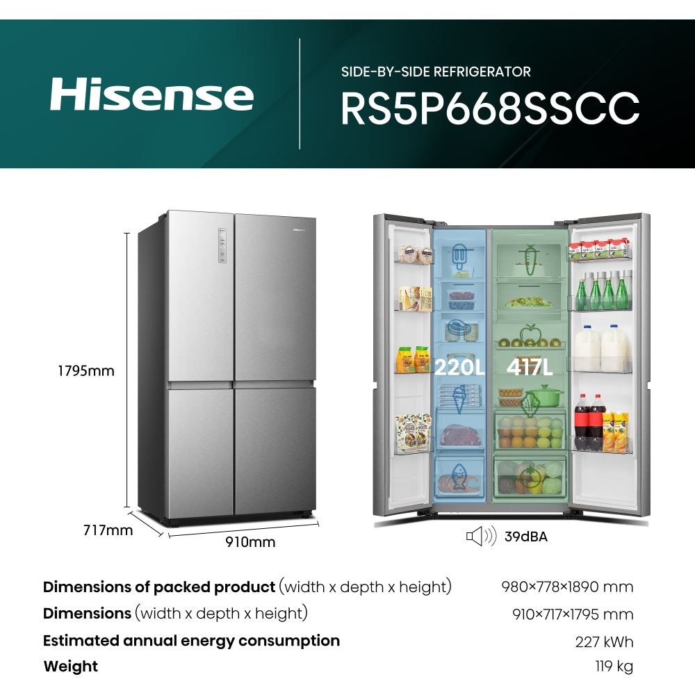Hisense RS5P668SSCC Fridge Freezer - product image 14