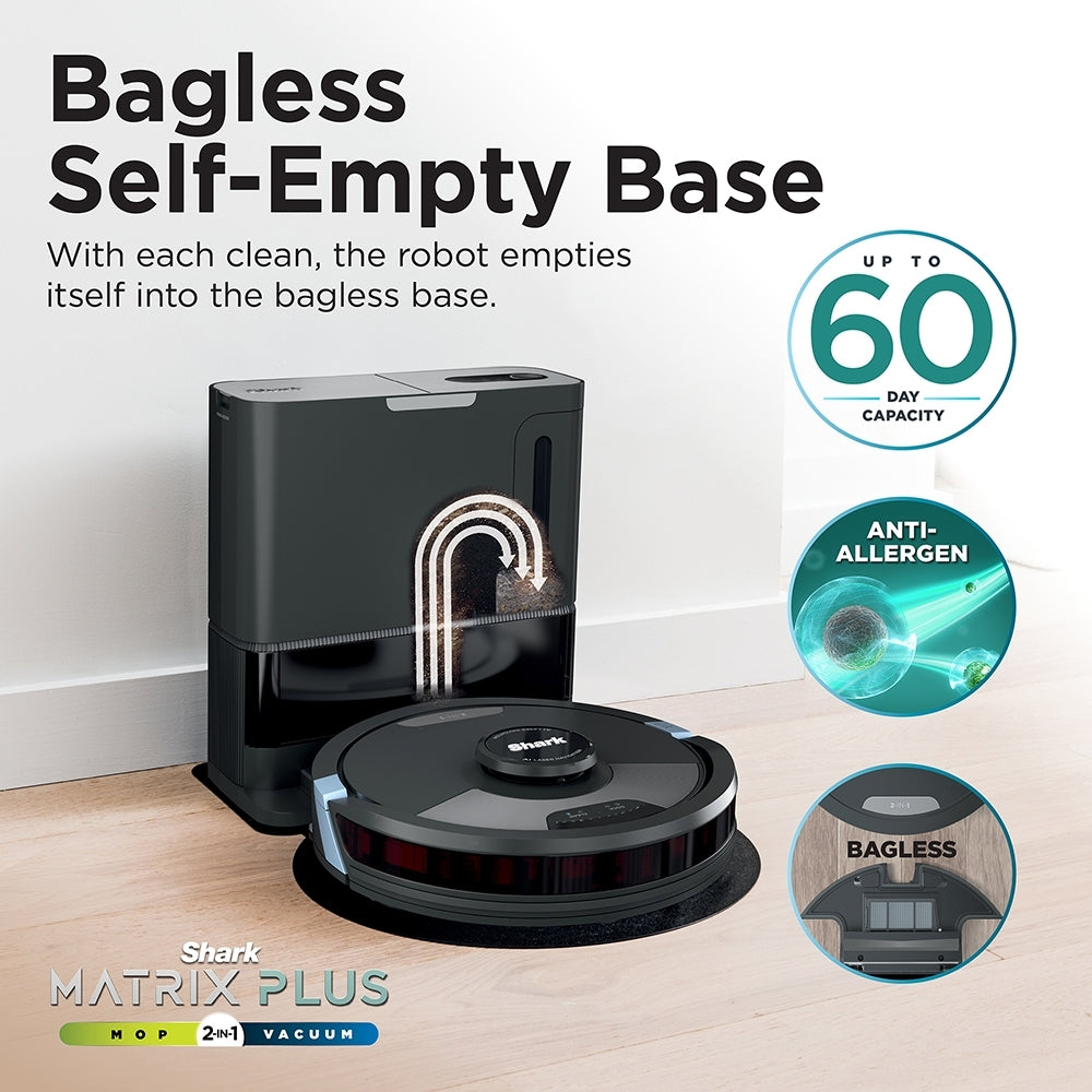 Shark RV2620WAUK Matrix Plus 2-in-1 Self-Empty Robot Vacuum & Mop - product image 9