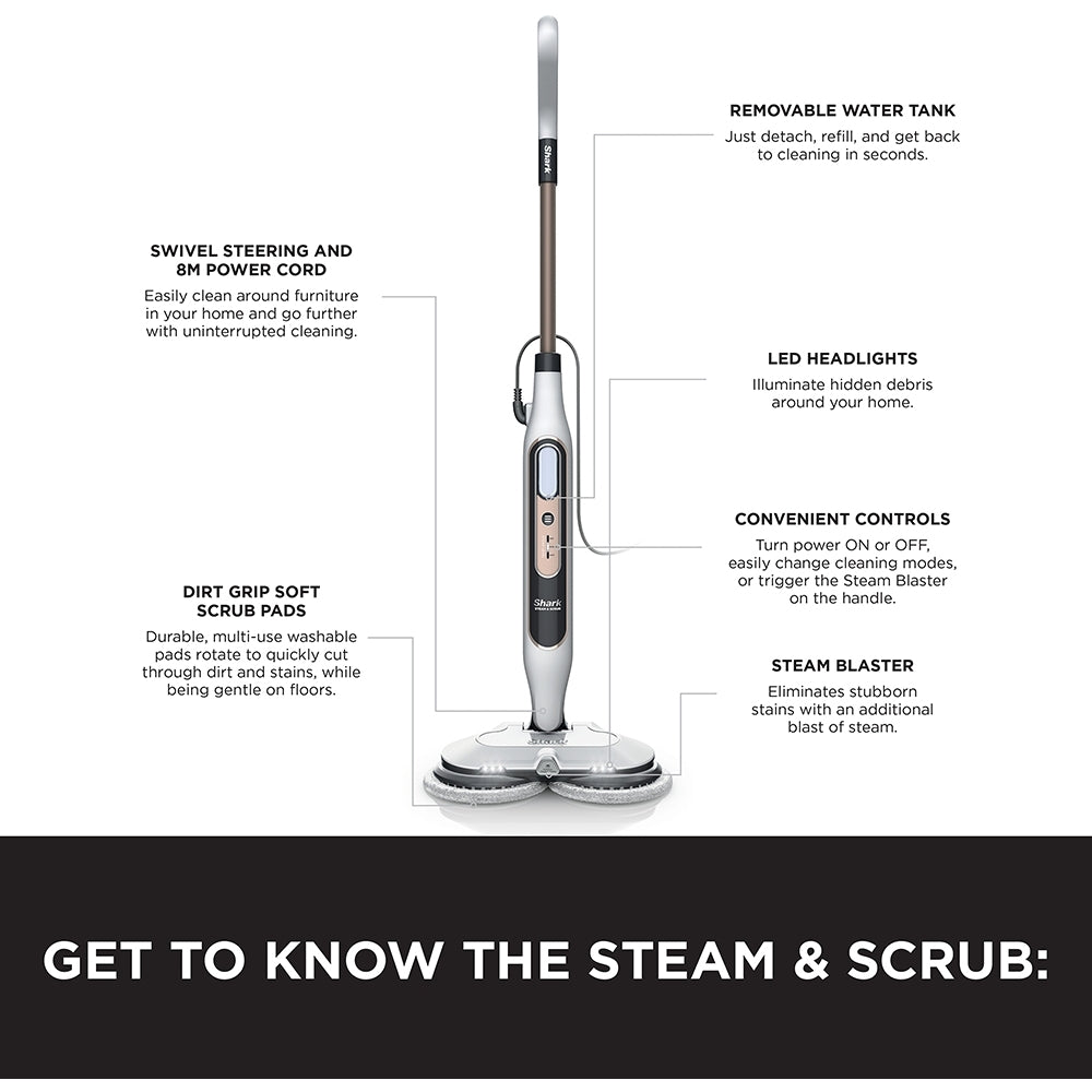 Shark S8201UK Steam & Scrub Automatic Steam Mop with Steam Blaster - product image 13