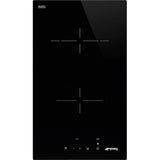 30cm Domino Electric Ceramic Hob, 2 Zone Black - Smeg SE232TD1 Naamaste London Homewares - 1