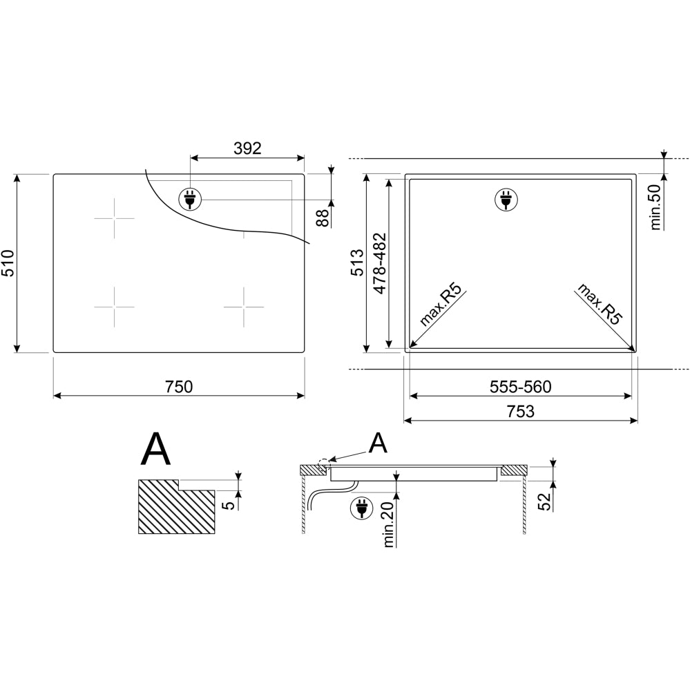 Smeg SI2741DUK Hob - product image 3