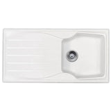 White 1.0 Bowl Kitchen Sink - SIA10WH - London Houseware - 1