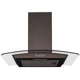 Black 13 Function Single Fan Oven, 70cm 5 Burner Gas Hob & Curved Cooker Hood - London Houseware - 3