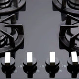 60cm Black Glass 4 Burner Gas Hob - SIA R7 - London - Houseware - 2