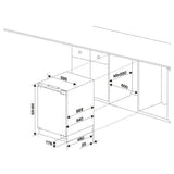 136L White Integrated Under Counter Fridge - SIA RFU101 - London Houseware - 11