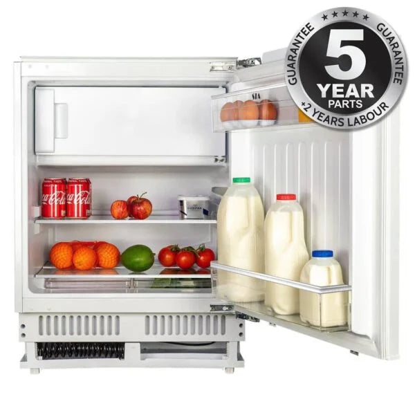 112L White Integrated Under Counter Fridge with Ice Box - SIA RFU102