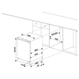112L White Integrated Under Counter Fridge with Ice Box - SIA RFU102 - London Houseware - 11