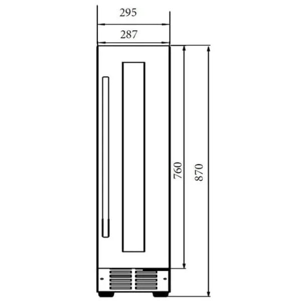 SIA WC30BL - 30 cm 19 Bottle Under Counter Wine Cooler Chiller - London Houseware - 8