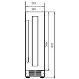 SIA WC30BL - 30 cm 19 Bottle Under Counter Wine Cooler Chiller - London Houseware - 8