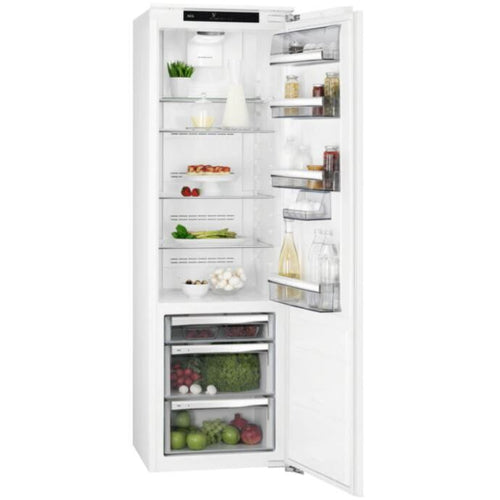 177cm Under counter Larder Fridge, Fixed Hinge, White - AEG SKS818E9ZC