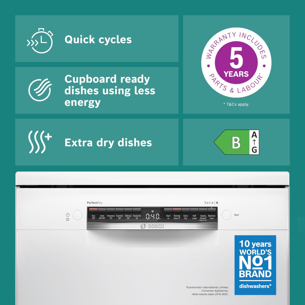 Bosch SMS6ZCW10G Series 6 Dishwasher - product image 2