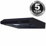 60cm Black Kitchen Extractor Fan / Visor Cooker Hood - SIA STH60BL - London Houseware - 2