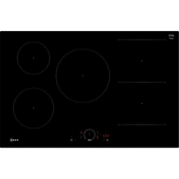 80cm Black 4 Zone Neff Induction Hob - T58FHW1L0 N70 - Naamaste London Homewares - 1