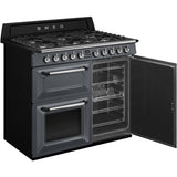 Smeg TR103GR Victoria Gloss Slate Grey 100cm Dual Fuel Range Cooker - product image 3