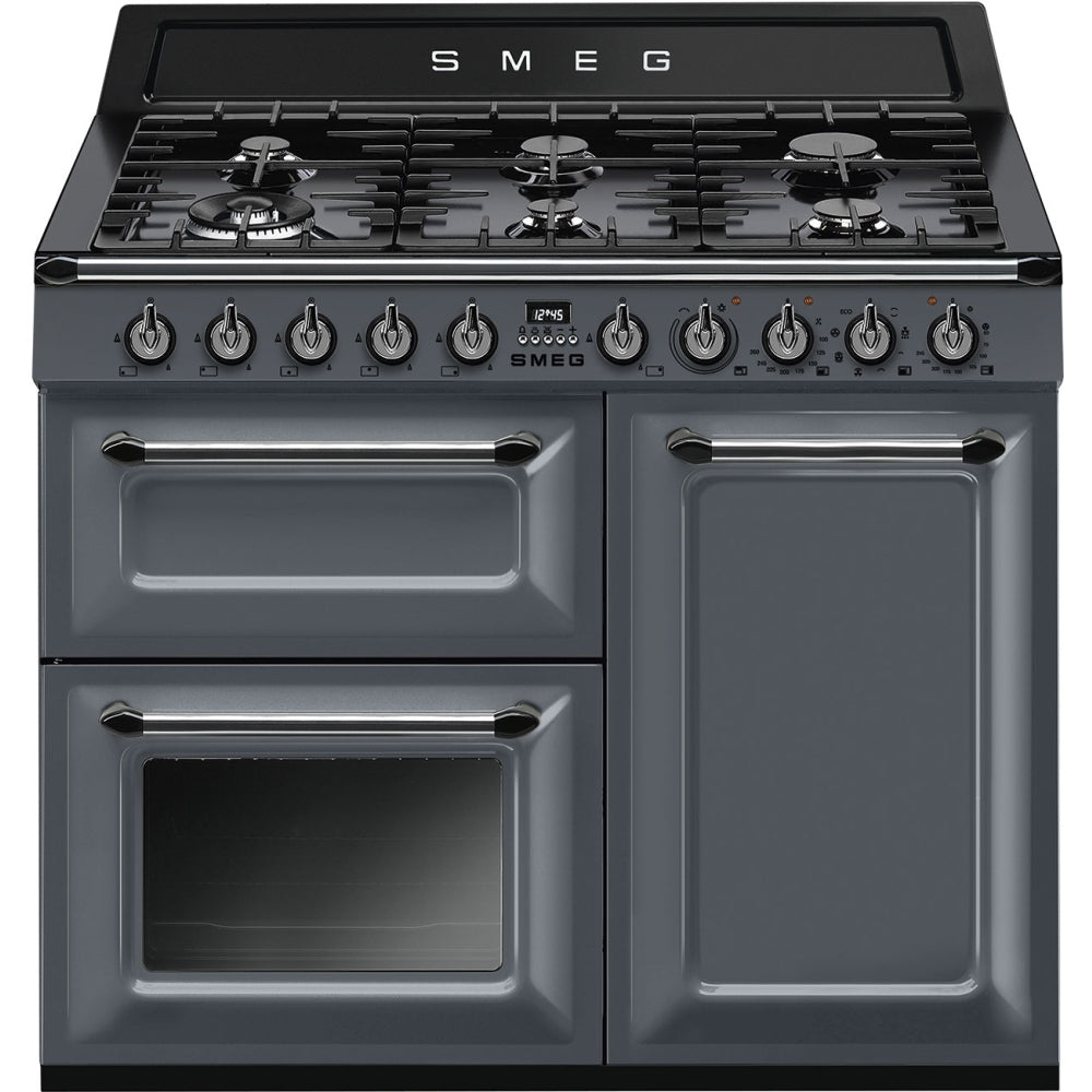 Smeg TR103GR Victoria Gloss Slate Grey 100cm Dual Fuel Range Cooker - product image 1