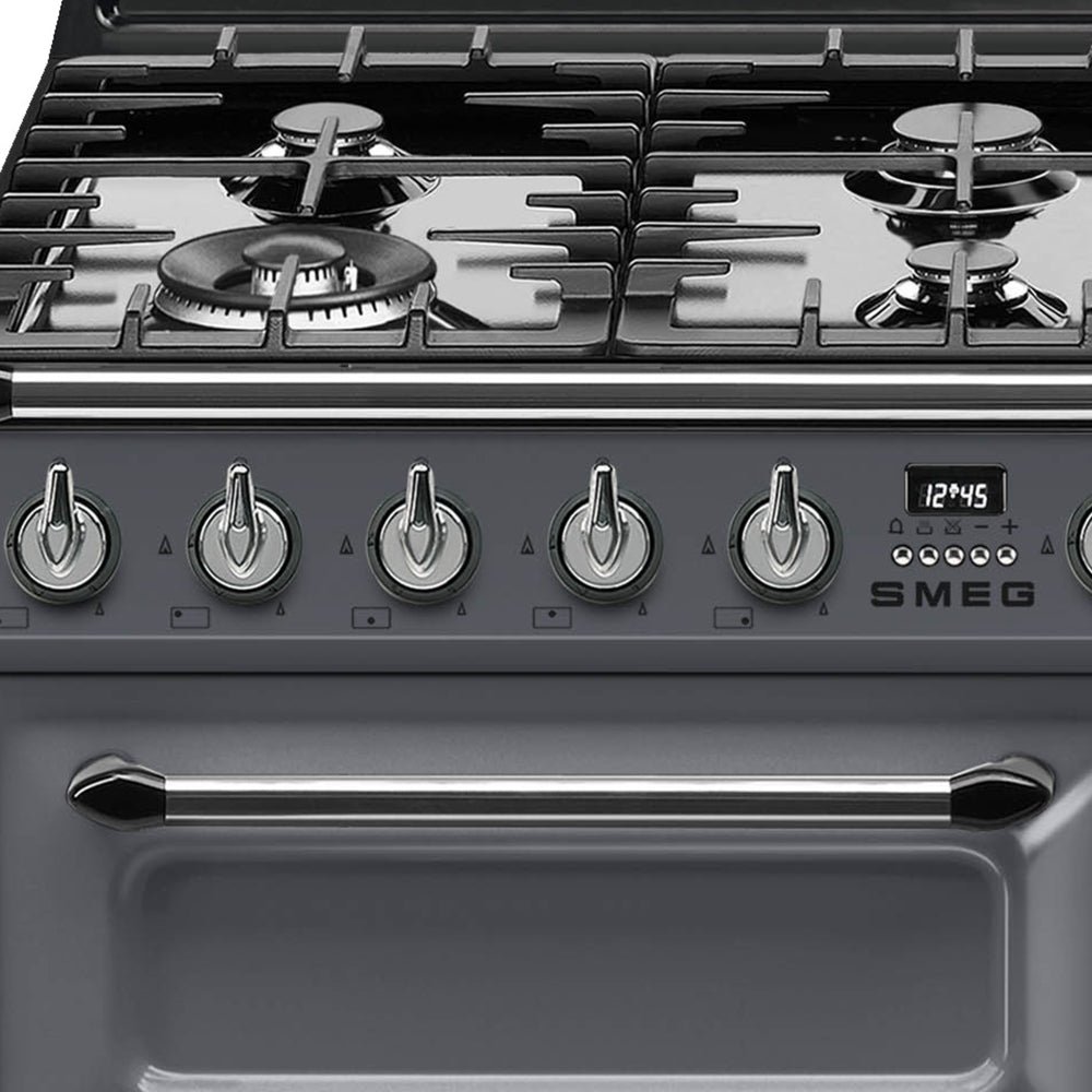 Smeg TR93GR Victoria Slate Grey 90cm Dual Fuel Range Cooker - product image 2