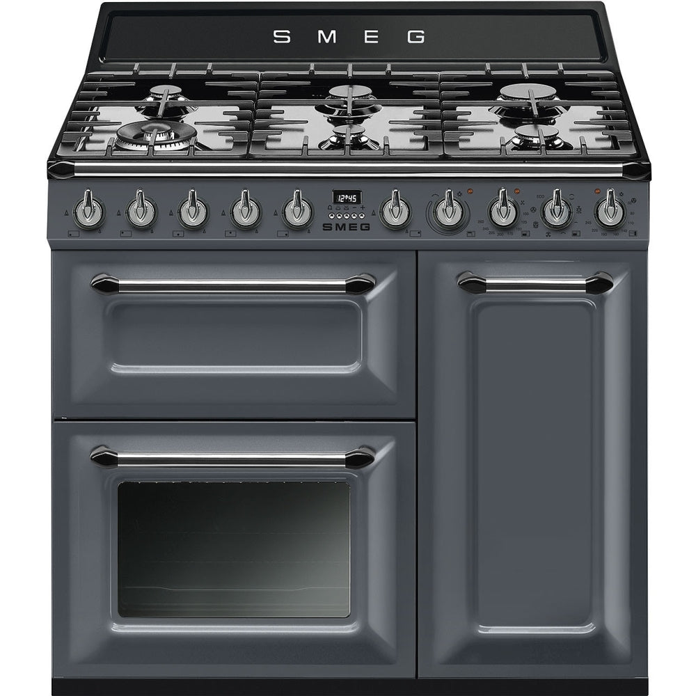 Smeg TR93GR Victoria Slate Grey 90cm Dual Fuel Range Cooker - product image 1
