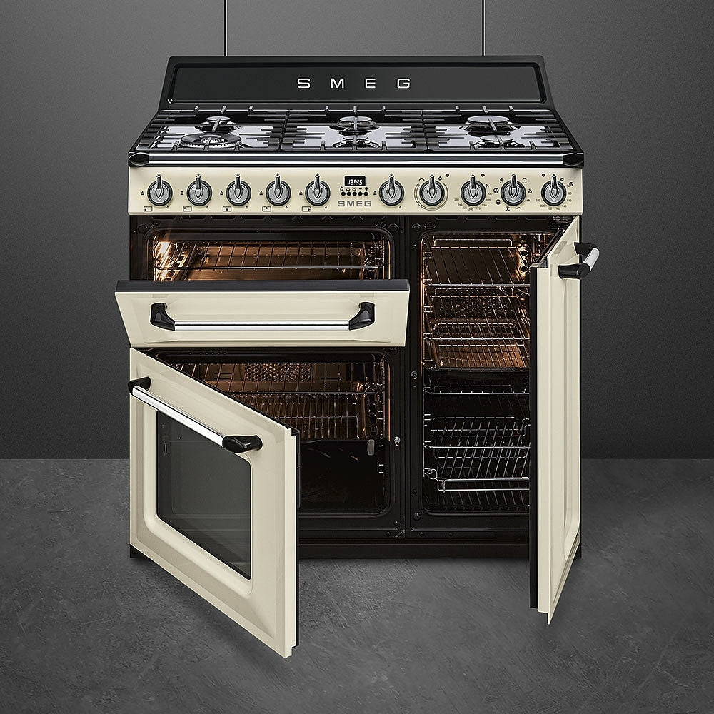 Smeg TR93P Victoria 90cm Dual Fuel Range Cooker - product image 5
