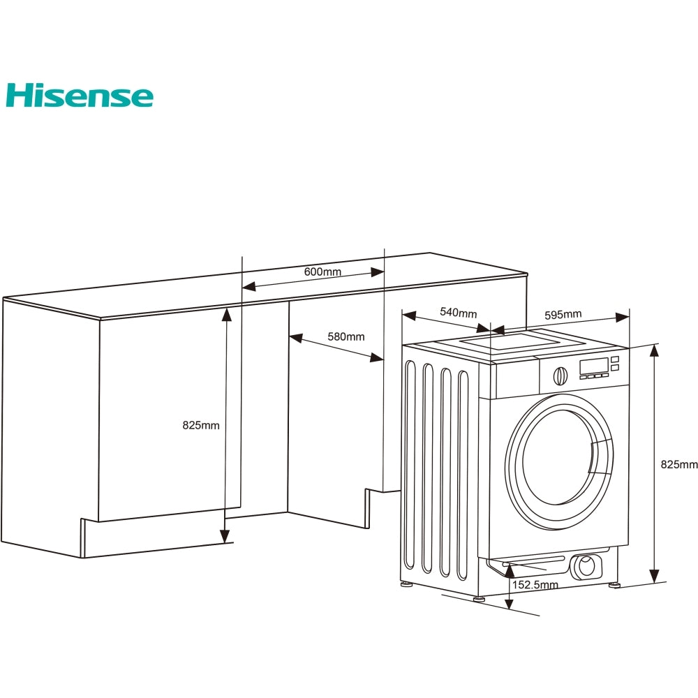 Hisense WD3M841BWI Integrated Washer Dryer - product image 11