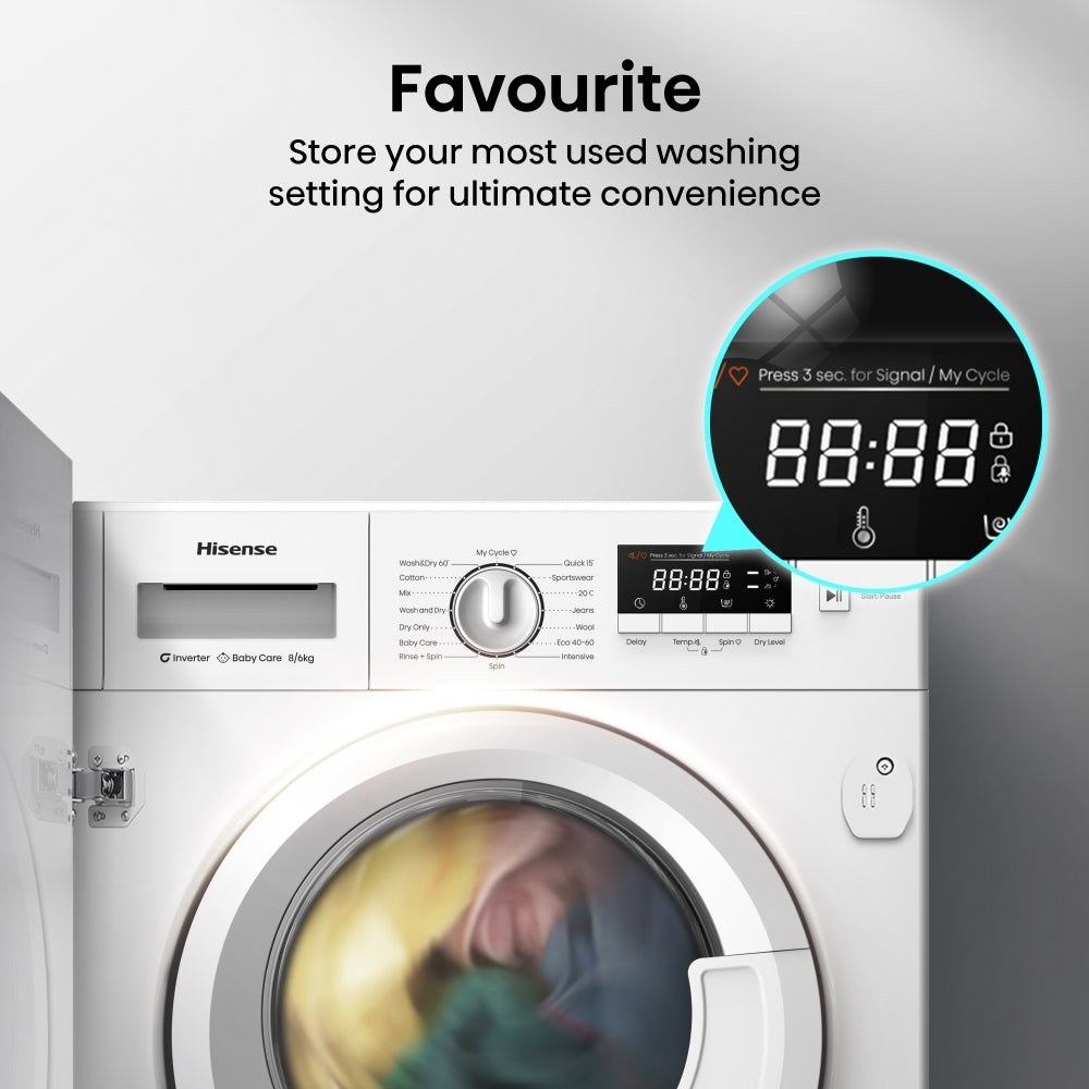 Hisense WD3M841BWI Integrated Washer Dryer - product image 9