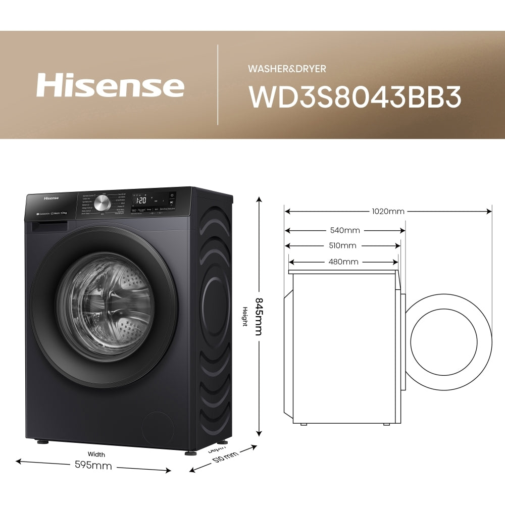 Hisense WD3S8043BB3 Washer Dryer - product image 19
