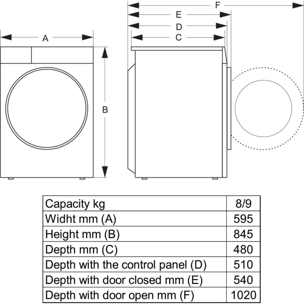 Hisense WD3S8043BW3 Washer Dryer - product image 6