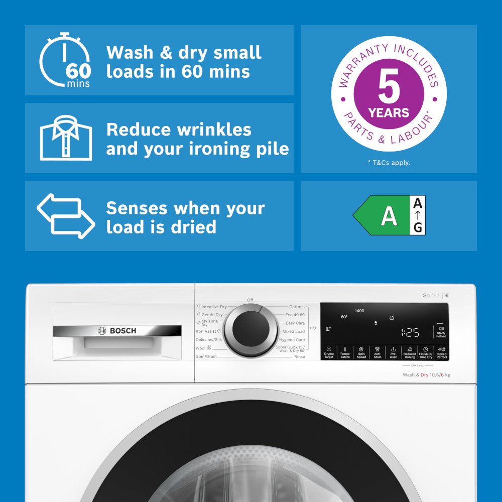 Bosch WNG25401GB Series 6 Washer Dryer - product image 3