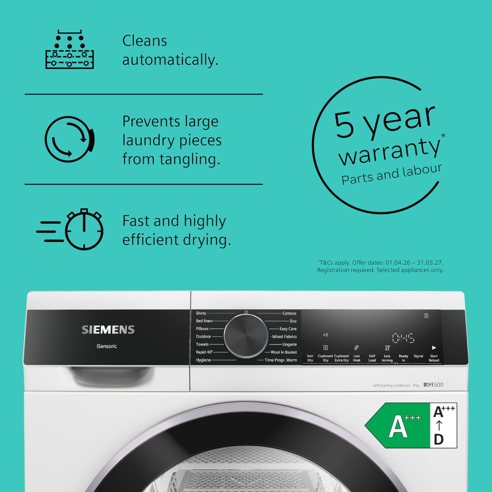 Siemens WQ45G203GB iQ500 Tumble Dryer - product image 3