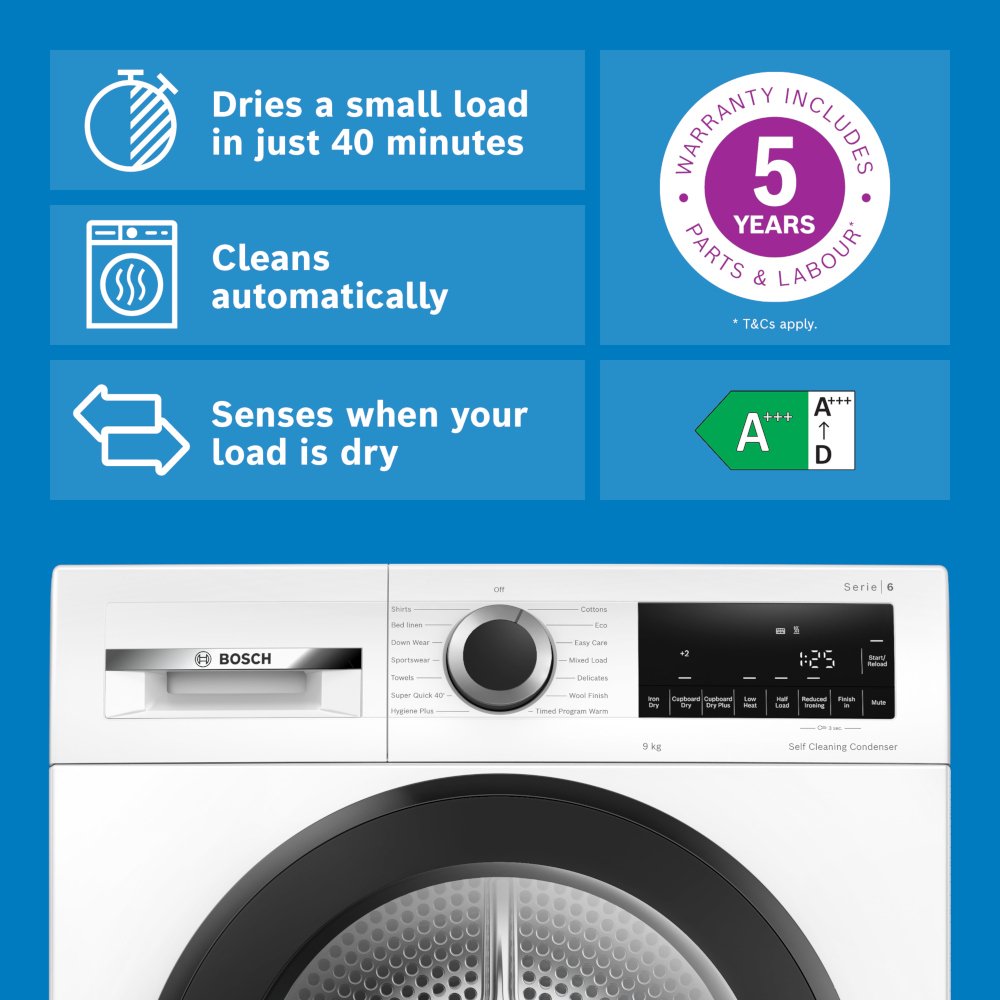 Bosch WQG24502GB Series 6 Tumble Dryer - product image 2