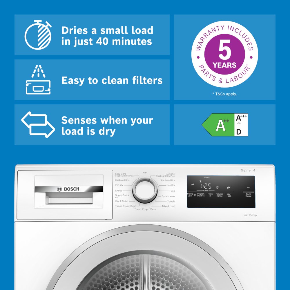 Bosch WTH85226GB Series 4 Tumble Dryer - product image 2