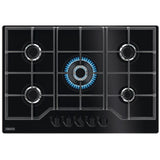 Zanussi Gas Hob 5 Burner Black Frameless - ZGGN755K - London Houseware - 1