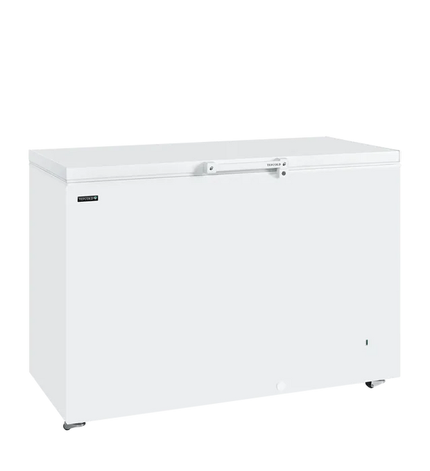 "TEFCOLD GM400 Chest Freezer – 361L Storage, Lockable Lid & Efficient Cooling"